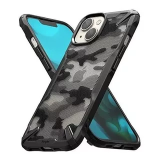 Funda Ringke Fusion X Camo Para iPhone 14 De 6.1 Design Color Camo Black (camuflado Con Bordes Negro) iPhone 14 6,1