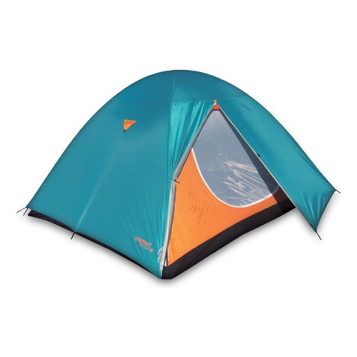 Carpa Iglu Para 4 Personas Spinit Camper Camping Impermeable Color Naranja/Turquesa