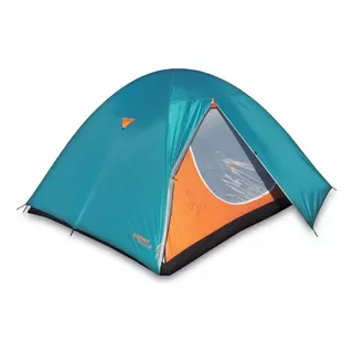 Carpa Iglu Para 4 Personas Spinit Camper Camping Impermeable Color Naranja/turquesa