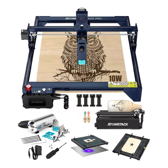 Atomstack A10 Pro 10w Grabador Láser+rodillo+panel+bomba