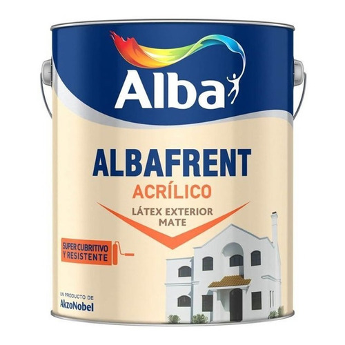 Alba Albafrent Acrílico latex exterior 20l acabado mate color blanco
