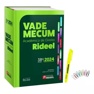 Kit Vade Mecum Rideel + Marca Texto + Clips Coloridos