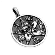 Pingente Pentagrama Tetragrammaton Prata 925 Fp - 31063101