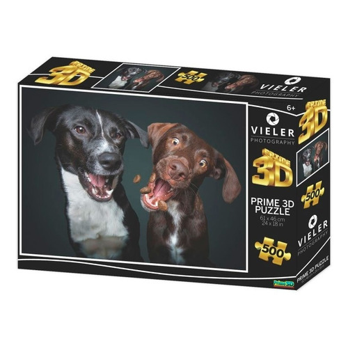 Puzzle Prime 3d 500 Pzs Perros Vieler Photography P10408