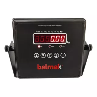 Balança Digital Industrial 300kg X 50g Com Bateria - Balmak Cor Preto 110v/220v