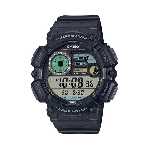 Reloj Hombre Casio Ws-1500h-1avdf Core Mens Color De La Correa Negro Color Del Bisel Negro Color Del Fondo Negro