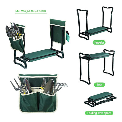 Eaone Garden Kneeler Y Asiento Plegable Taburete De Banco De