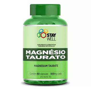  Stay Well Magnésio Taurato 800mg 100% Puro - Stay Well - 60