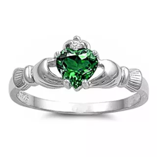 Anillo Plata Celta  Zafiro Diamante Amor Compromiso Irlandes