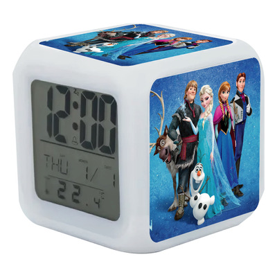 Reloj Despertador Frozen Con Luz Led