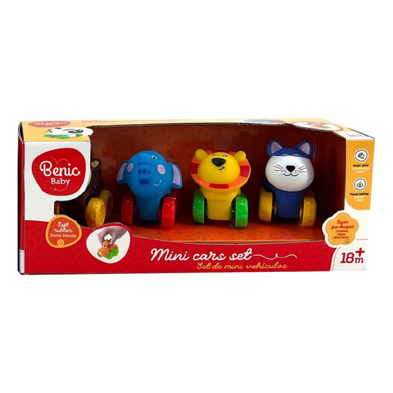 Set De Mini Autitos Con Forma De Animalitos Benic Baby