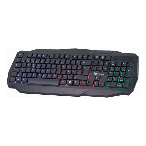 Teclado Pc Gamer Gaming Lizzard Usb Xzz-te-01 C/iluminacion Color del teclado Negro