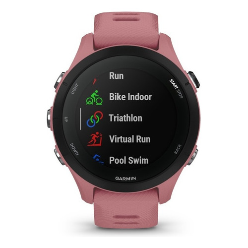 Reloj Garmin Forerunner 255s Smartwatch Triatlon Pequeño Color del bisel Rosa claro