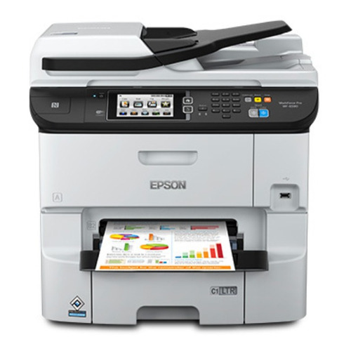 Impresora a color multifunción Epson WorkForce Pro WF-6590 con wifi gris y negra 100V/240V