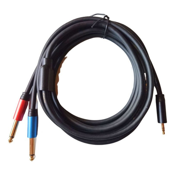 Cable De Audio Miniplug A 2 Plug Mono 3 Mt