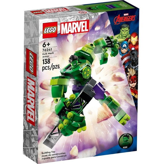 Lego Marvel - Armadura Robótica De Hulk (76241) Cantidad de piezas 138