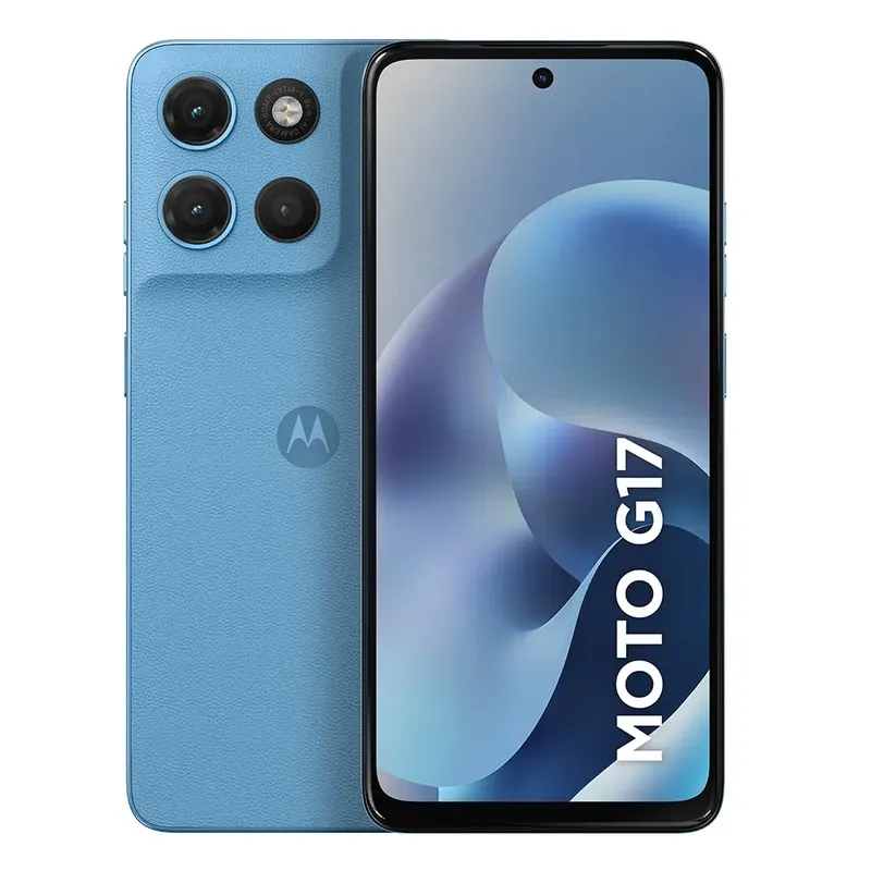 Smartphone Motorola Moto G17 4g - 128gb 4gb Ram + 8gb Ram Boost, Camera 50mp Sony Lytia 600, Tela Fhd+ 60hz, Bateria 5200 Mah - Azul