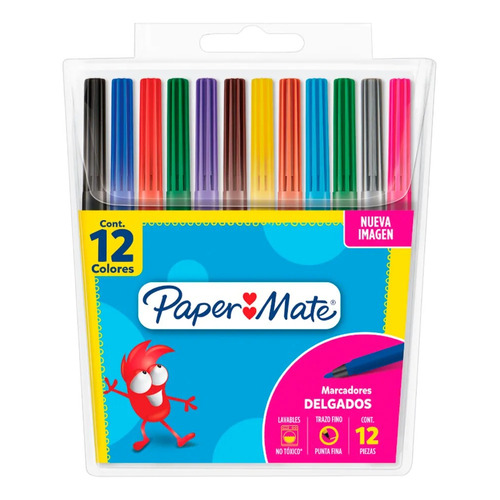 Marcadores Scripto Paper Mate Estuche X12 Color Multicolor