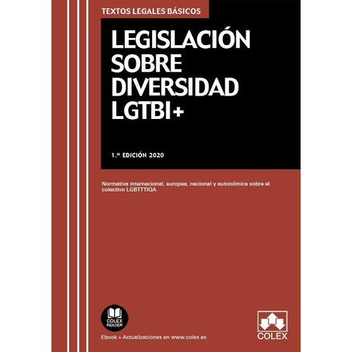 LegislaciÃÂ³n sobre diversidad LGTBI+, de Ramos Hernández, Pablo. Editorial COLEX, tapa blanda en español