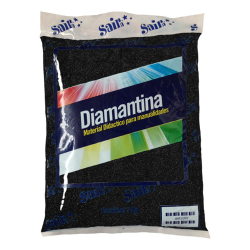 Diamantina Fina Saira 1 Kilo Varios Colores Color Negro