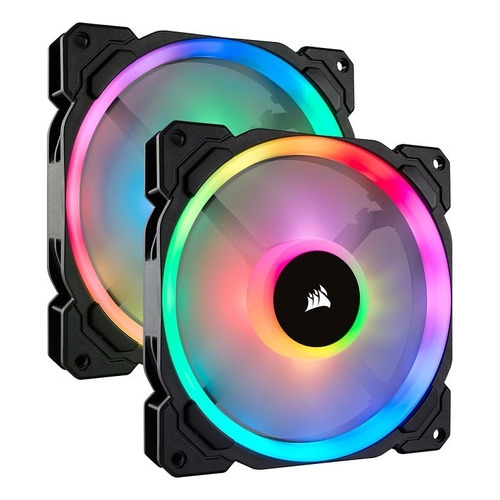 2 Ventiladores Corsair Ll140 140mm Led Rgb Halo Controlador