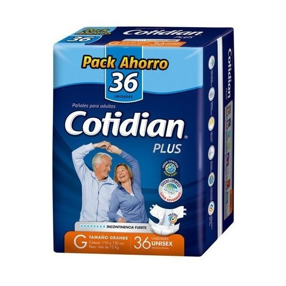 Pañales para adultos Cotidian Adultos Plus Grande x 36 u