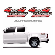 Par Adesivo Lateral Hilux 4x4 Turbo Intercooler Automatic