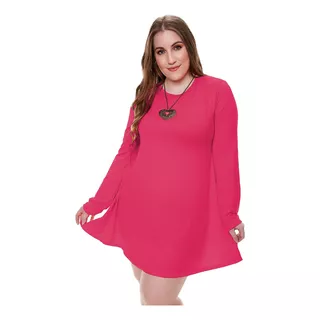 Vestido Amplio Bobo De Mujer Talle Grande Modal C Lycra Full