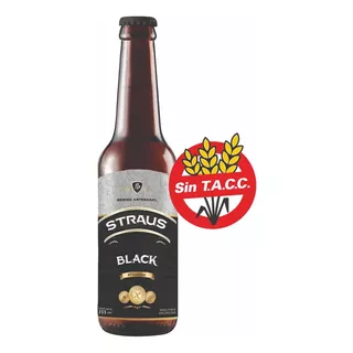 Cerveza Artesanal Sin Tacc Straus Black Porron 330 Ml 