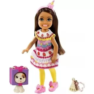Barbie Chelsea Festa A Fantasia Bolo Com Pet - Mattel