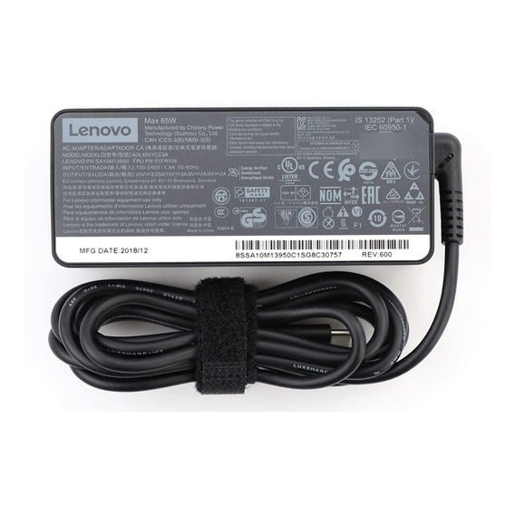 Cargador Lenovo Tipo C 65w 20v 3.25a Original Thinkpad X280