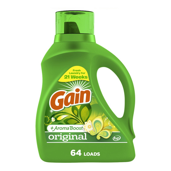 Detergente Líquido Gain Original 2.72l 64ld
