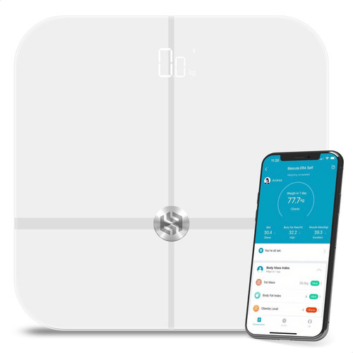 Báscula Inteligente Binden Era Self 18 Mediciones App Binden Color Blanco