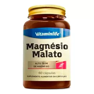 Magnésio Dimalato 800mg 60 Cápsulas - Vitaminlife Sabor Sem Sabor