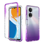 Funda 2 En 1 Rudo Para Modelos Huawei Bicolor Transparente