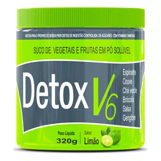 Suco Verde Detox Natural - Fórmula Exclusiva 320g - Sabor: Limão