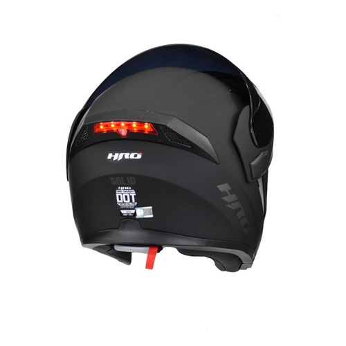 Casco Para Moto Abatible Hro 3400dv Negro Mate Con Luz Stop Tamaño del casco M 57 -58 cm