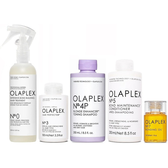 Olaplex N°0 + N°3 + N°4p+ N°5+ N°7 Tratamiento Cabello Rubio