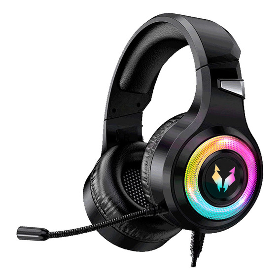 Auriculares Gamer Con Cable Gadnic Led Rgb Microfono