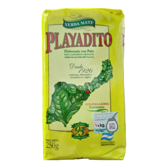 Yerba mate Playadito clasica pon palo 250g sin tacc