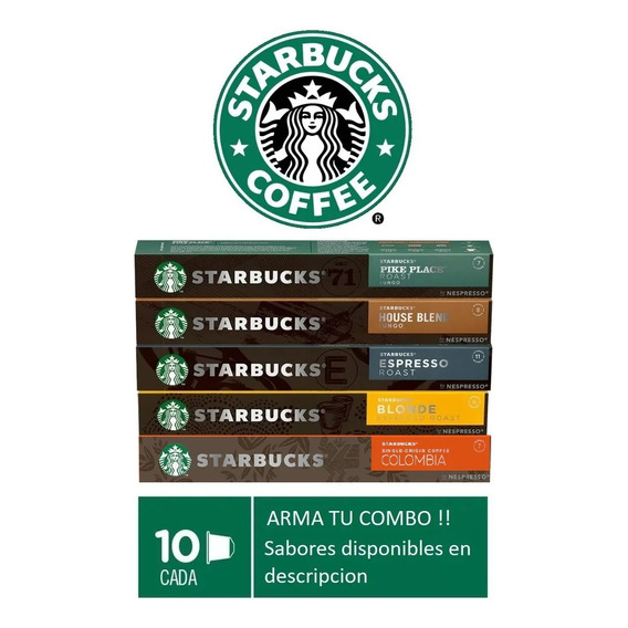 Capsulas Starbucks By Nespresso A Eleccion -4 Cajas X 10uni 