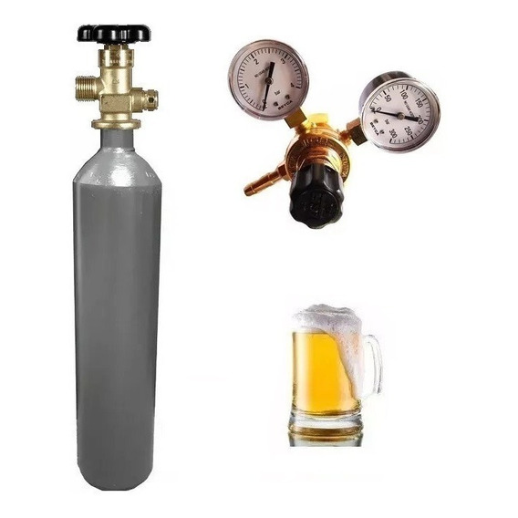 Tubo Co2 De 1 Mt3 = 5 Kg + Regulador Carbonatar Cerveza