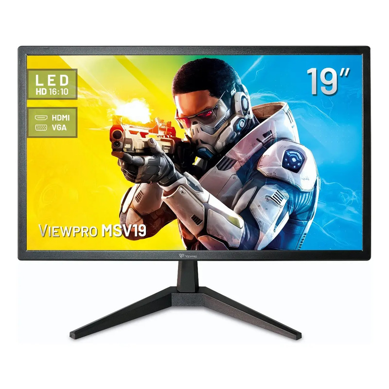Monitor LED 19" ViewPro Resolução 1440x900 HDMI VGA VESA Preto