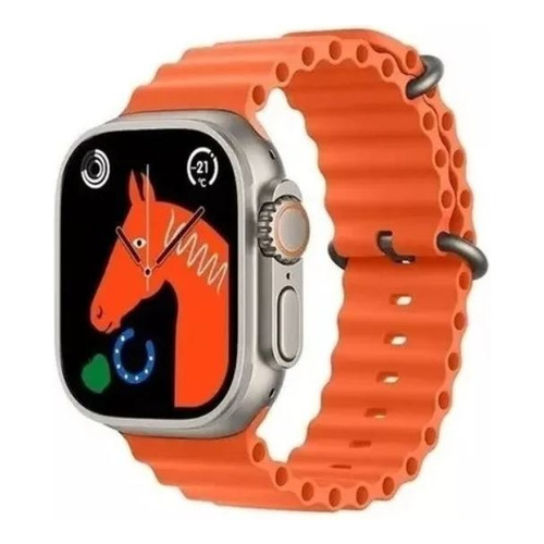 Smartwatch Ultra Reloj Inteligente Ultra Watch 8 49mm Color de la caja Blanco Color de la malla Naranja