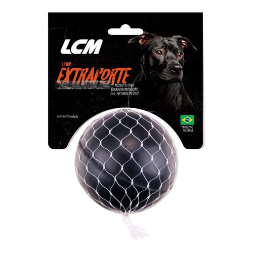 Juguete para perros, bola mediana, sólida, extra fuerte, Lcm, color negro