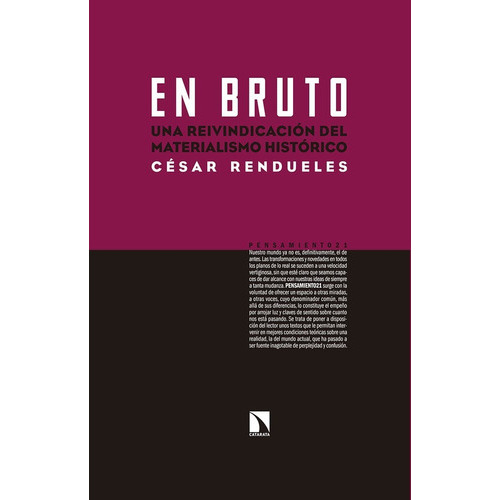 En Bruto, De César Rendueles. Editorial Catarata, Tapa Blanda En Español, 2019