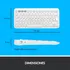 Teclado bluetooth Logitech QWERTY español color off white