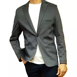 Saco Gabardina Hombre Blazer Entallado Slim Fit Vs Colores