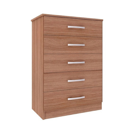 Comoda Cajonera Dormitorio Guarda Ropa 5 Cajones 058 Tabaco