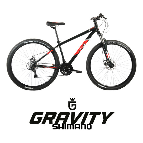 Bicicleta Gravity Lowrider R29 Color Talle M Negro/rojo Color Negro Freno a disco